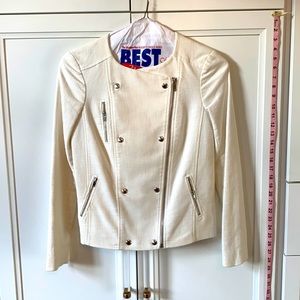 Banana republic cream bikr jacket size 0